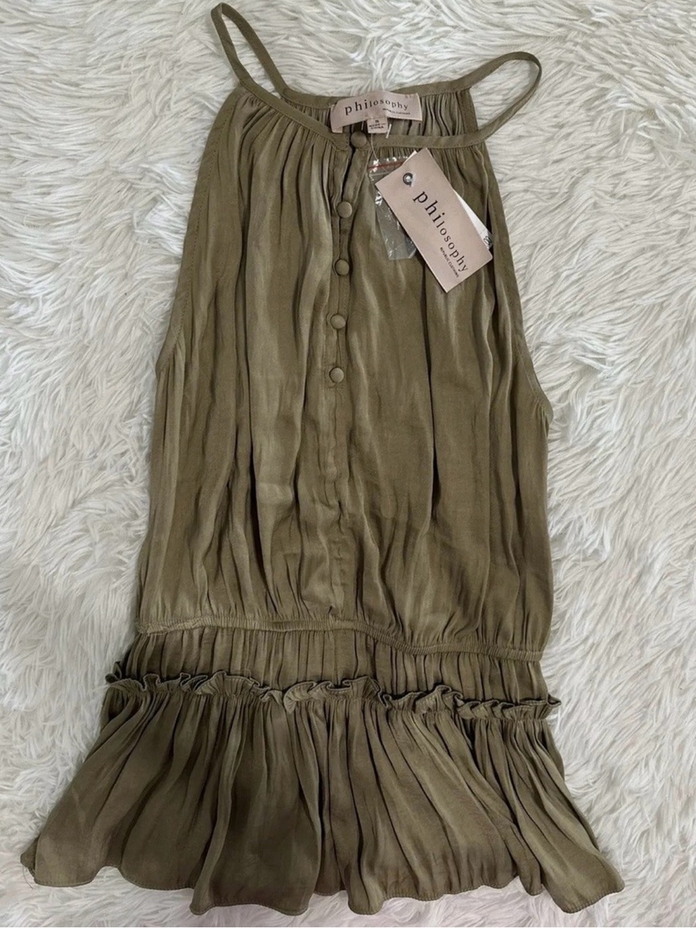 Philosophy Olive Sleeveless Blouse